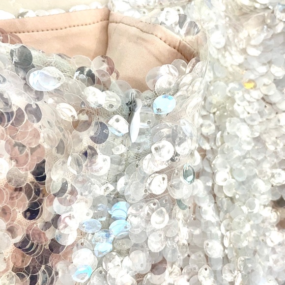 ILA Glide Sequin Silver Straight Trousers - Picture 9 of 13